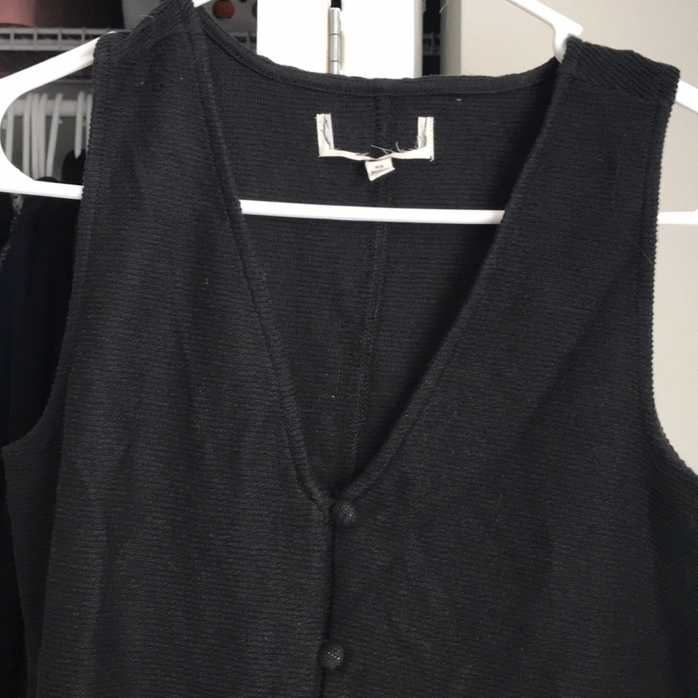 Madewell Black Button Texture & Thread Dress, Nwot - image 3